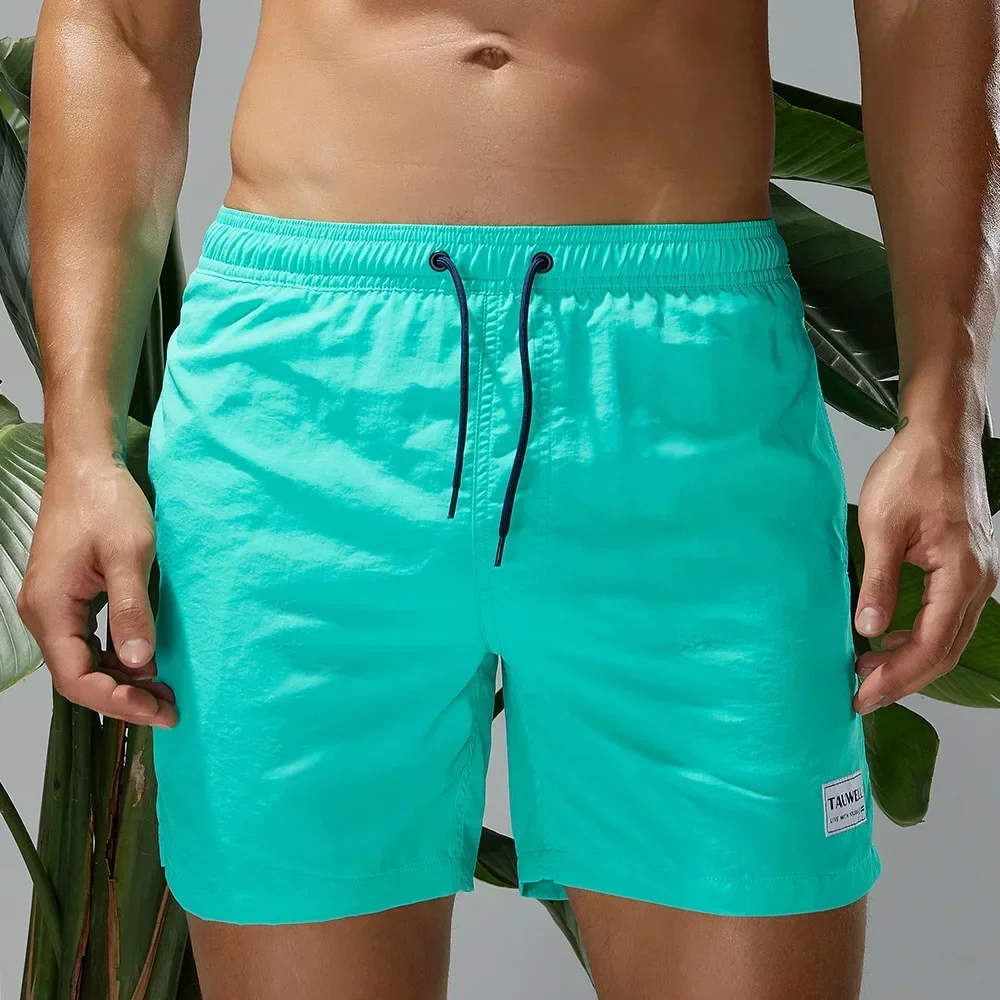 Strandshorts für Herren, hochwertige, schnell trocknende Badehose mit Kordelzug an der Taille, bequeme, leichte Strandbekleidung für den Urlaub am Meer Image