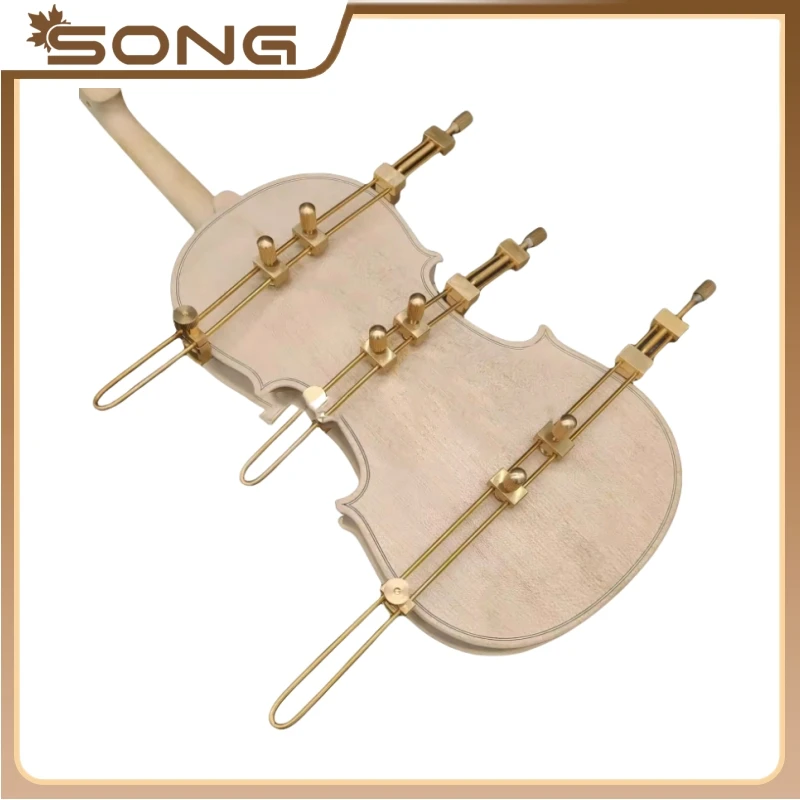 Reparatur von Rissen-Debug-Klemmen aus Messing für Violine/Cello. Reparieren Sie die Rippen und die Rückseite der Violine. Gitarrenbauer-Werkzeuge. Geigenwerkzeuge Image