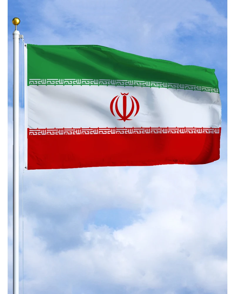 3×5Ft islamisches iranisches Emblem Flagge Polyester bedrucktes Banner-Wandteppich für die Dekoration Image