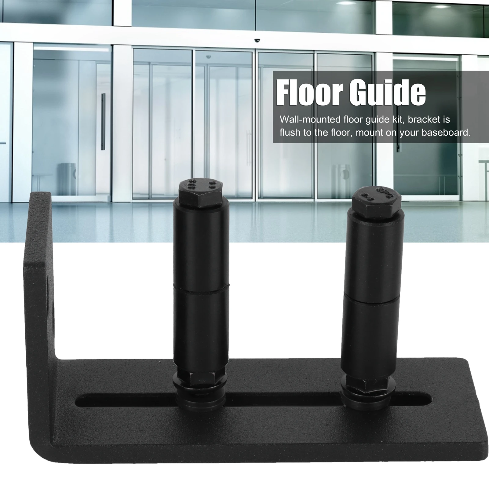 Führung für Scheunentüren, Rollenführungssatz für den unteren Boden aus Kohlenstoffstahl, Hardware-Zubehör, Türbeschläge, Bodenführung für Schiebetüren