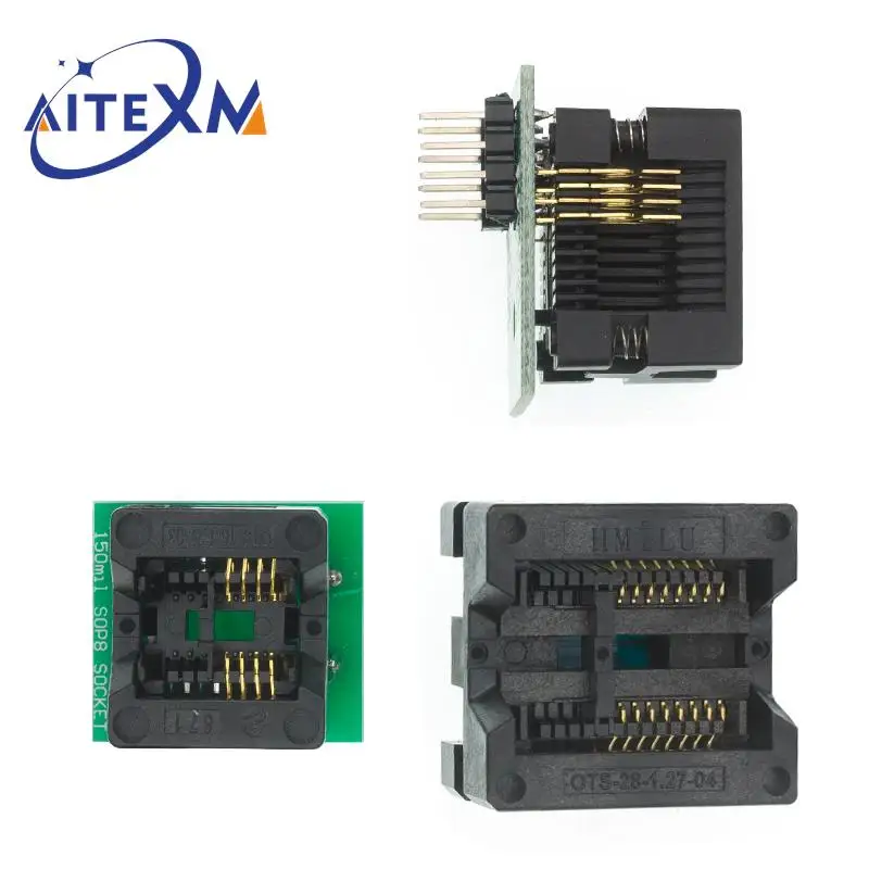 SOP16 auf DIP8 Wide-Body Seat Wide 150mil 200mil 208mil 300mil Programmierer SOP8 Adaptersockel für EZP2010 EZP2013 CH341A IC-Test Image