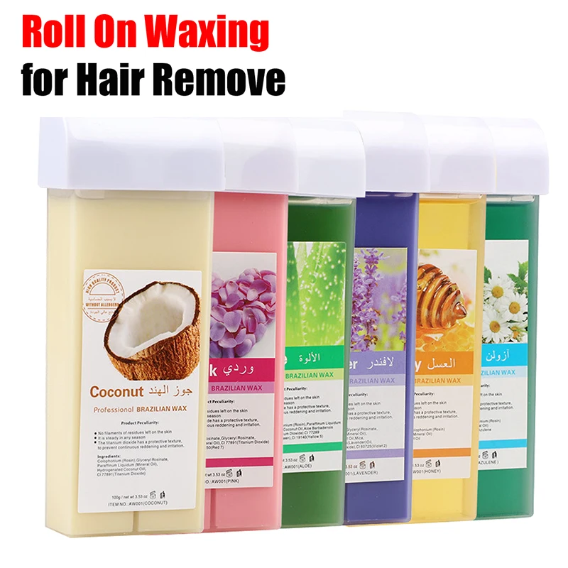 Neue 1/3/6-teilige Haarentfernungswachs-Nachfüllpackung, Soft-Wax-Roller für Roll-on-Waxing, Enthaarungswachs zum Entfernen von Körperhaaren Image