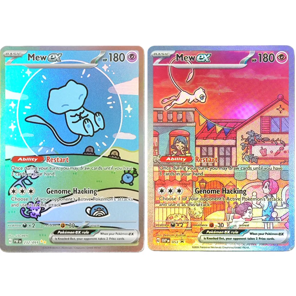 Proxy Pokemon-Karten Mew Ex PAF 232/091 SVP 053 Englisch PTCG Sammelkartenspiel Image