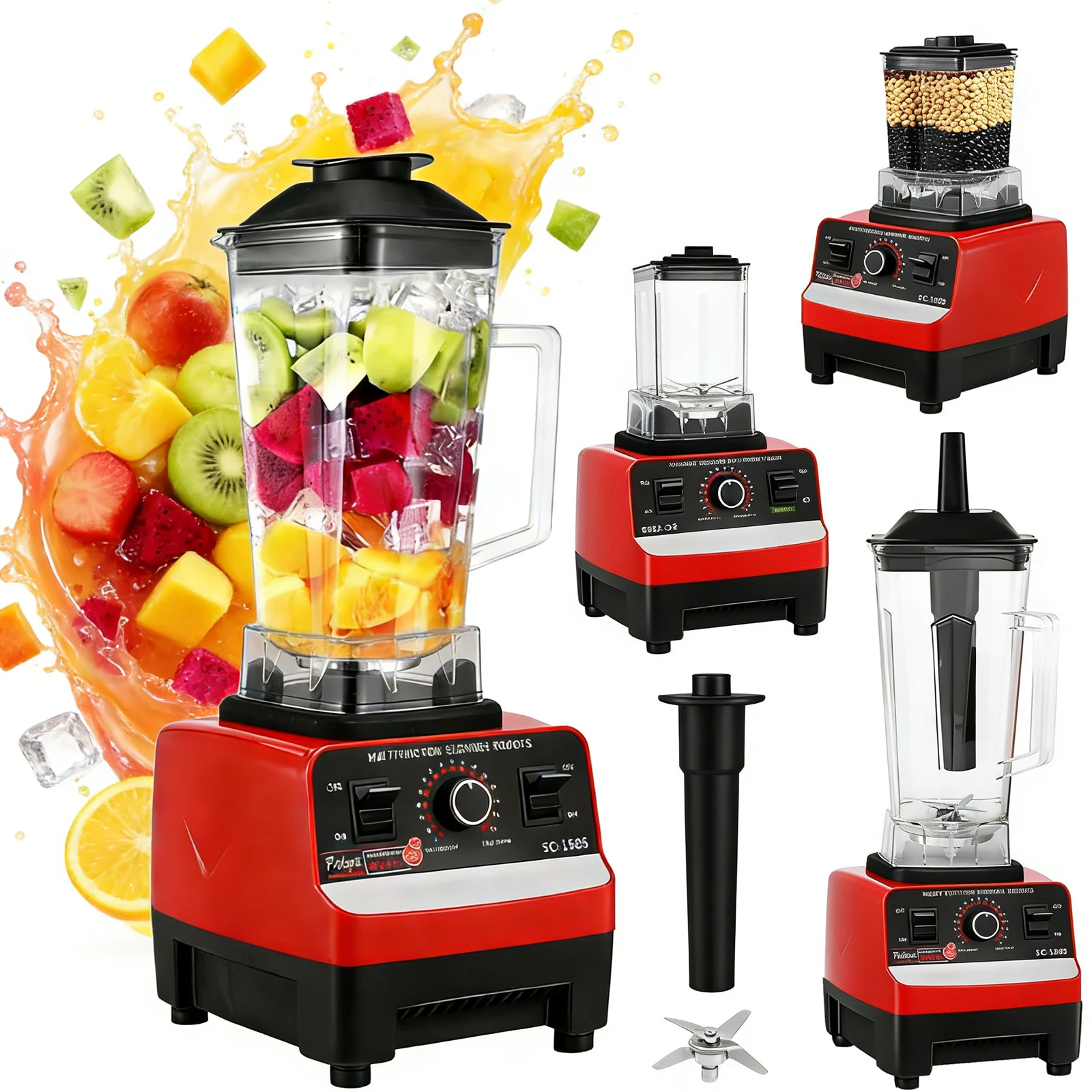 2000W 2-in-1 Standmixer, robuster Küchenmixer, leistungsstarker Mixer für die tägliche Küche und zum Entsaften Image