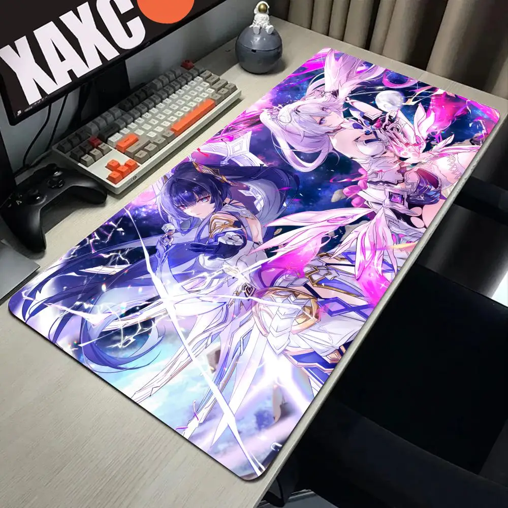 Kiana Kaslana Honkai Impact 3. Mauspad, großes Gaming-Mauspad, LockEdge, verdickte Computer-Tastatur, Tisch, Schreibtischunterlage Image