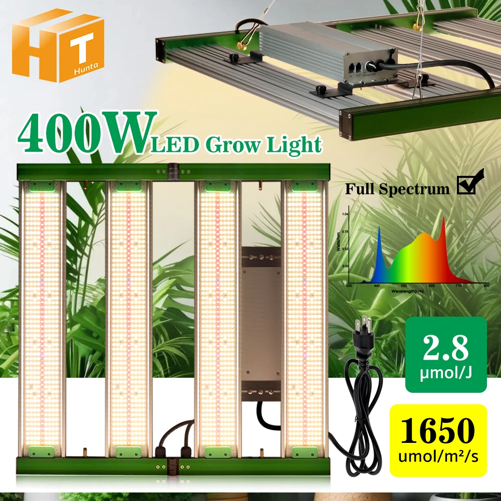 400W Vollspektrum-LED-Pflanzenlampe SMD3030 3000K 660nm 730nm 395nm Hoher PPFD 1650umol/UD/s für Gewächshaus, Gemüse und Blumen