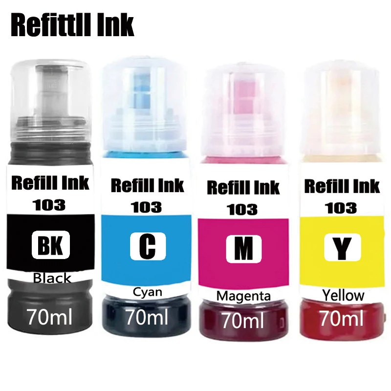 T103 103 104-Nachfülltinte für Epson Eco Tank L1110 L3100 L3110 L3111 L3116 L3150 L3151 L3156 L3160 5190 Desktop-Drucker Image