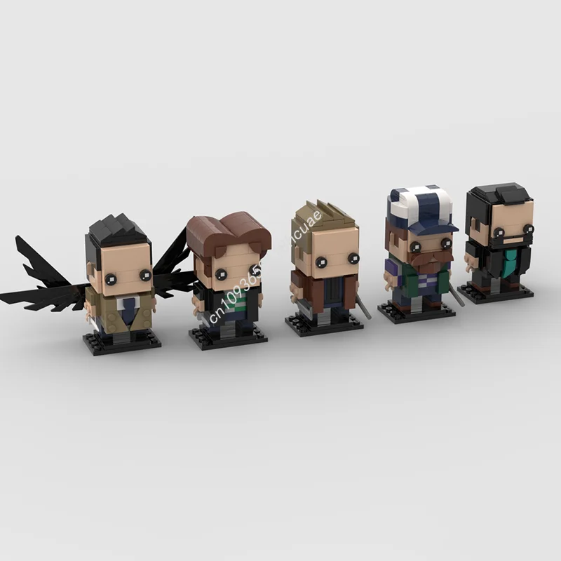 578-teiliges MOC Supernatural BrickHeadz 5-in-1 Bausatz Modellbau-Spielzeug Architektur Weihnachtsgeschenk DIY Kreative Idee Bildung Image