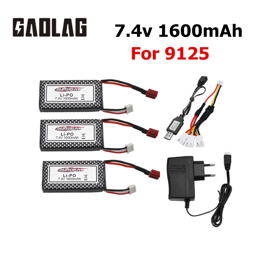7,4 V 1600 mAh Lipo-Akku für XINLEHONG 9125 144001 RC-Spielzeug Auto-Ersatzteile 2S 7,4 V Batterien für 9125 Image