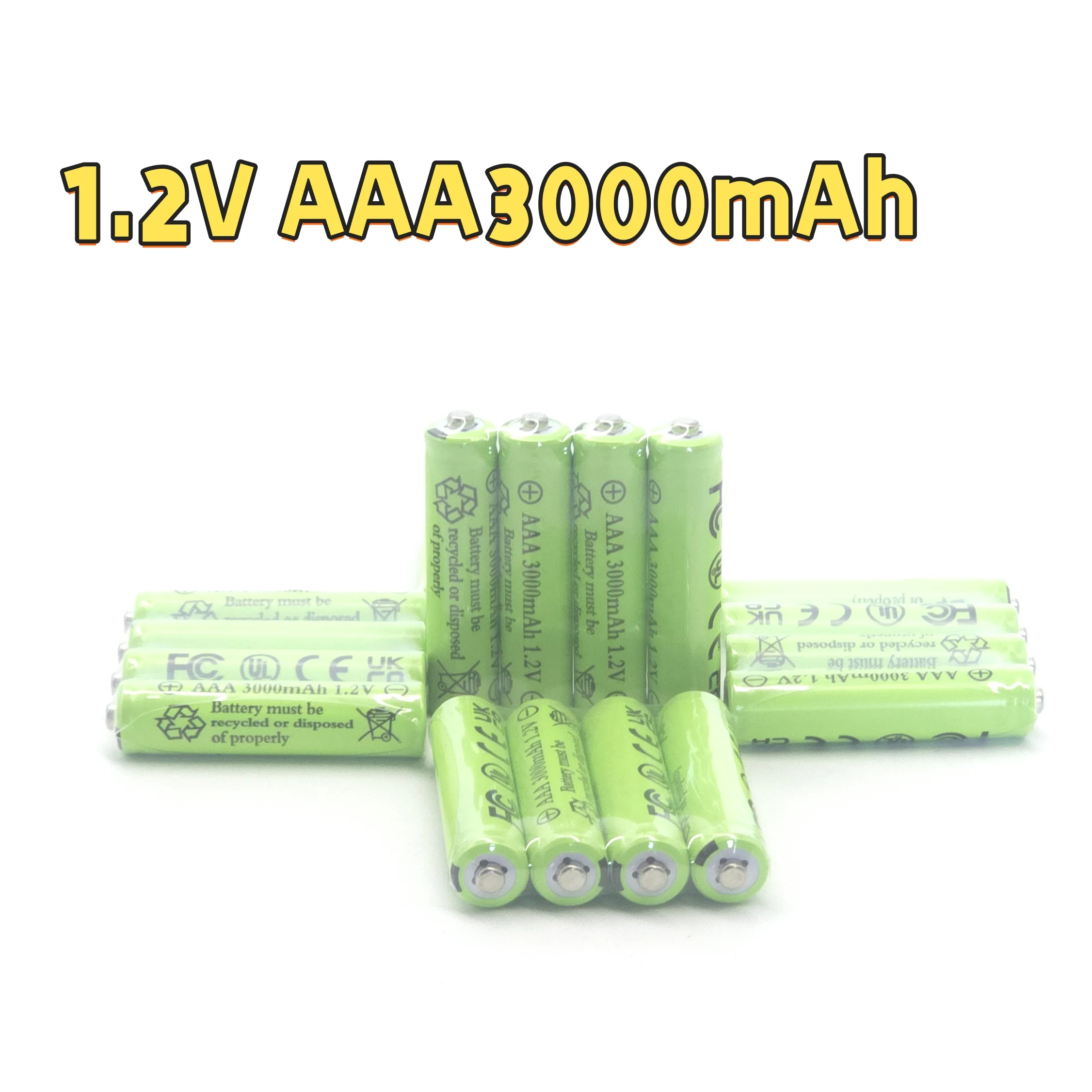 【3A Schnellladung】AAA Ni-MH-Akku 3000 mAh 1,2 V für Taschenlampen, Solarleuchten, Fernbedienungen (kostenloser Versand) Image