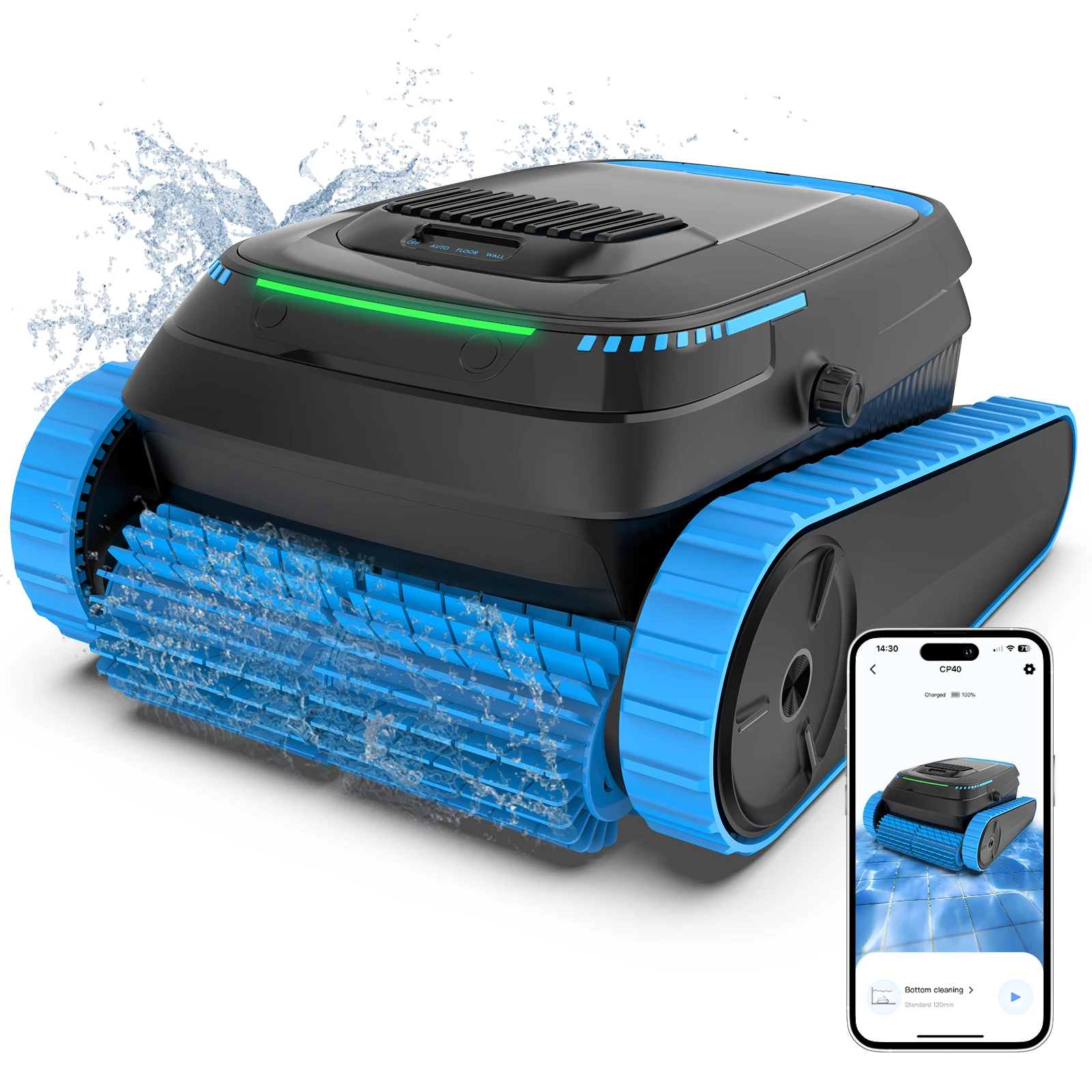 150Min AIRROBO CP40 Poolroboter Poolsauger Pool Reiniger Wand- und Bodenreinigung Smart Navigation ,45000PA, App-Steuerung Image