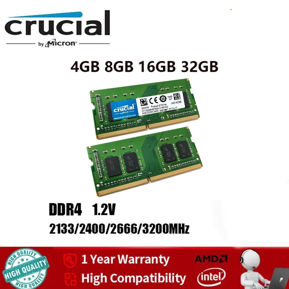 DDR4-Speicher Crucial RAM 16GB 8GB 32GB 1,2V 260-Pin 3200MHz 2666MHz 2400MHz PC4 für Notebook Sodimm-Speicher Image