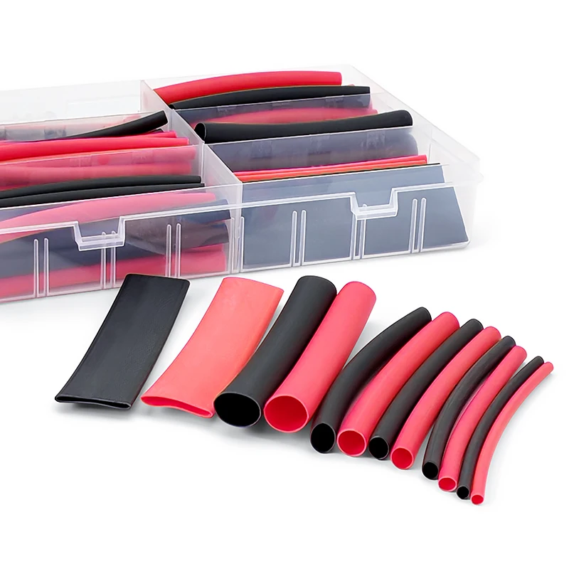 Isolier-Schrumpfschlauch 3:1, wärmeschrumpfbar, für Kabel, thermobeständiges Schrumpfschlauch-Set, elektrische Isolierung, 100–300 Stück Image