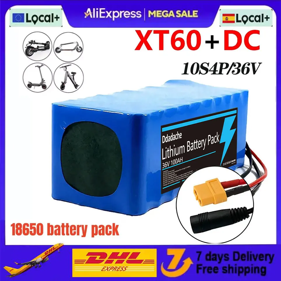 10S4P Elektroroller 100000mAh 36V Lithium-Akku 18650 Batteriepack 36V 100Ah Elektroroller-Akku 36V Image