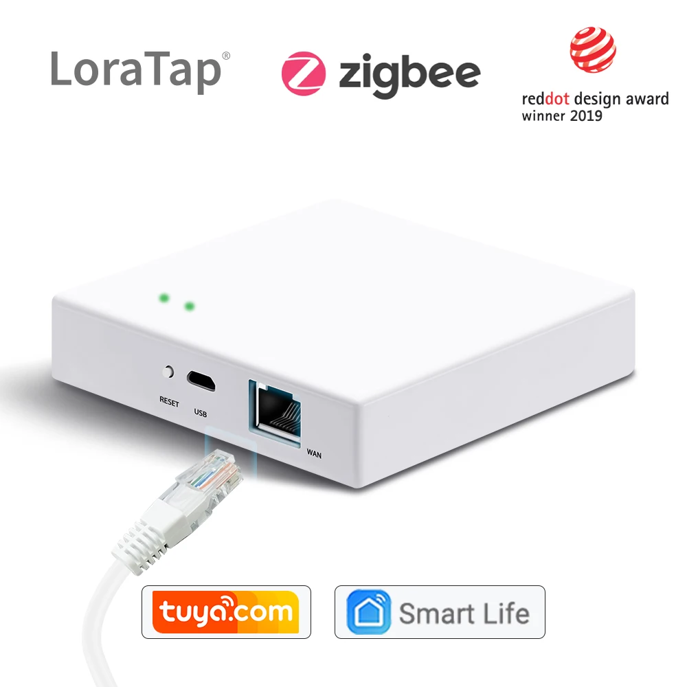 LoraTap Smart Home Tuya ZigBee Gateway Hub Bridge mit Netzwerkschnittstelle Smart Life App Fernbedienungsgeräte bis zu 256 Mesh Image