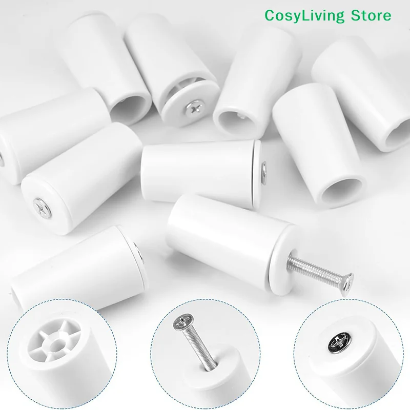8Pcs Weiß Fenster Blind Stopper Teile Blind Stopper Glatte Kompakte Rollladen Reparatur Vorhänge Zubehör Kunststoff
