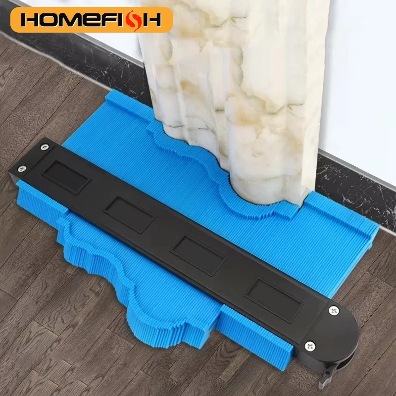 Profil Konturlehre Linie Kopierer Lineal Schneidvorlage Bau Holzbearbeitung Messgerät Keramik Fliesen Fliesen Werkzeug Image