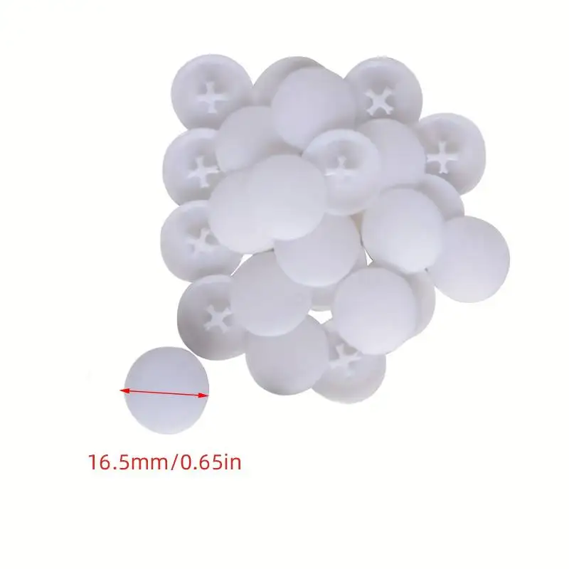 50Pcs Möbel Loch Abdeckungen Dekor Kunststoff Schraube Kappe Schrank Bohrer Loch Staub Stecker Tülle Selbst-schneidende Kreuz Schrauben dekor Abdeckung Image
