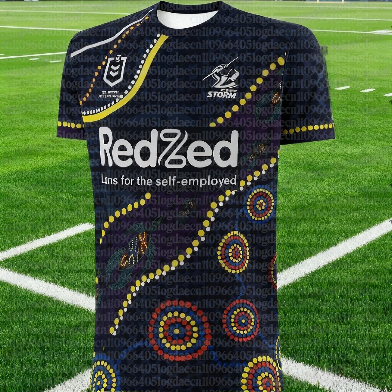 Maillot de rugby domicile Melbourne Storm 2024 imprimé en 3D, maillot d'entraînement commémoratif ANZAC Melbourne Storm, séchage rapide et respirant