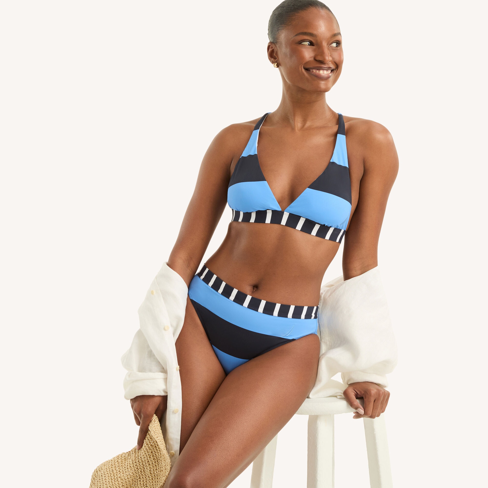 Nautica Women's Colorblock Swim Bottom 419 (Majolica), S