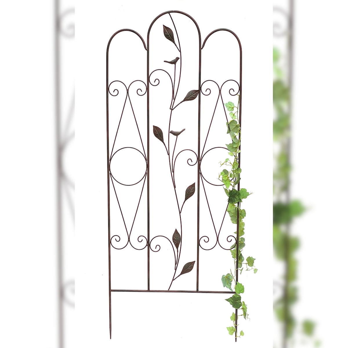 DanDiBo Rankhilfe Metall Rankgitter 120 cm 93993 Kletterhilfe Bodenstecker Blumenhalter Ranksäule Image