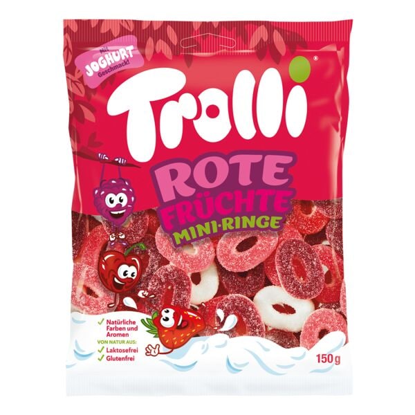 Trolli Fruchtgummi rote Früchte mini Ringe 150 g rot Image