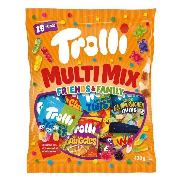 Trolli Fruchtgummi Multi Mix »Friends & Family« 18 Portionen einzeln verpackt Image