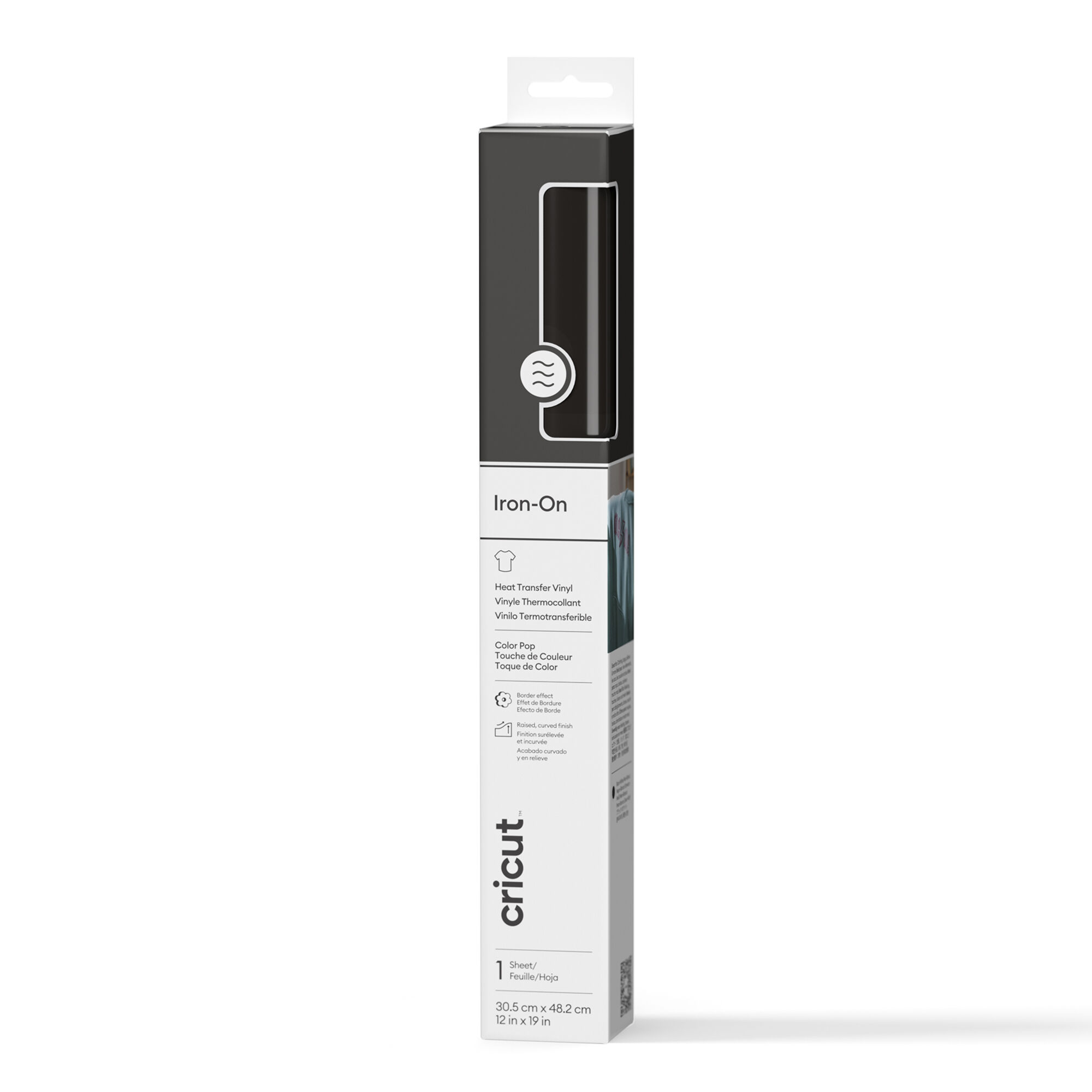 Cricut Color Pop Iron-On (12 in x 19 in) | Black/White