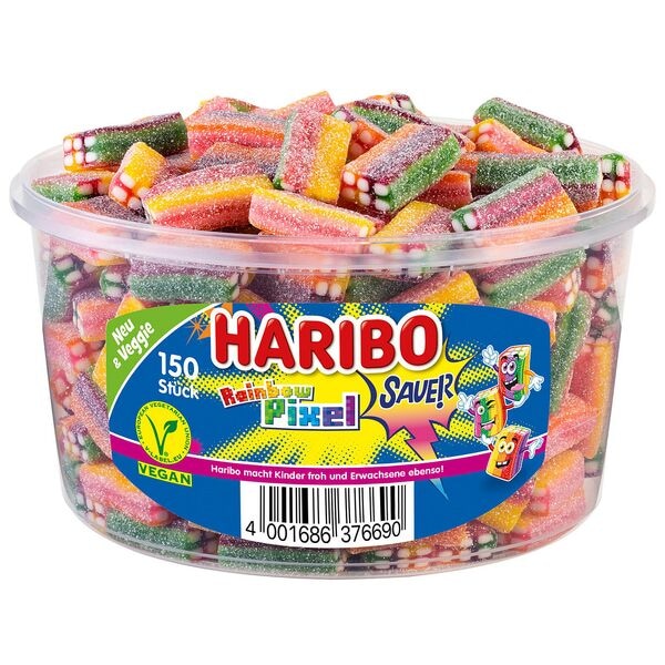 Haribo 150er-Pack Fruchtgummi »Rainbow Pixel« à 8 g mehrfarbig Image