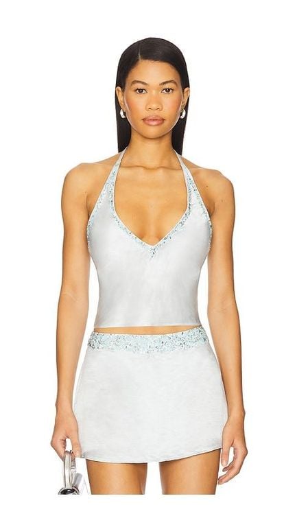X Revolve Marina Hand Beaded Top