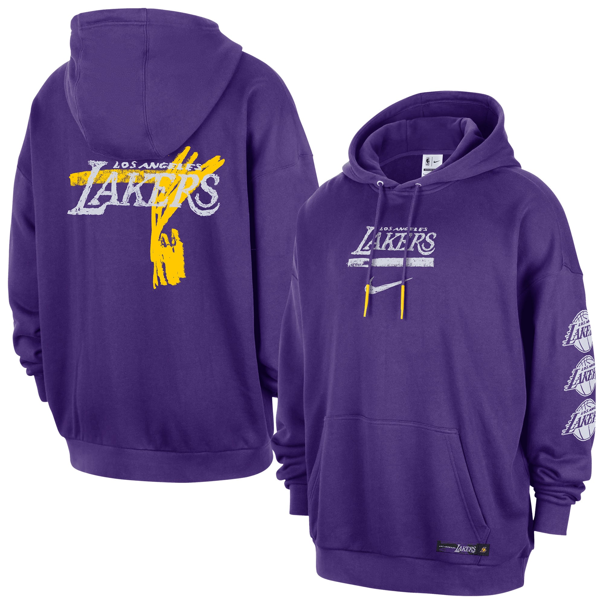 Sweat à capuche Nike Courtside des Los Angeles Lakers - Violet Field - Homme - Homme Taille: M