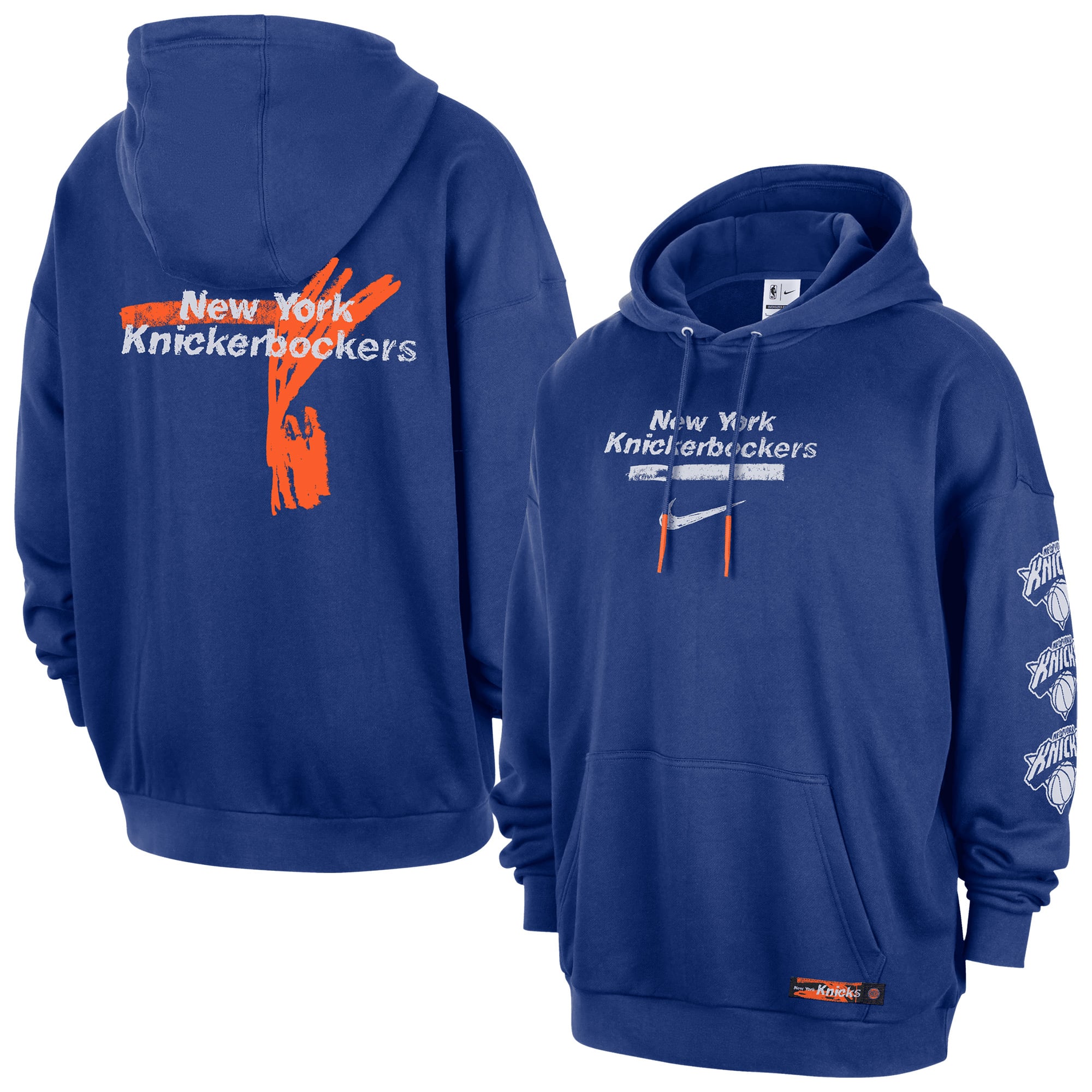 Sweat à capuche Nike Courtside des New York Knicks - Bleu Rush - Homme - Homme Taille: XS