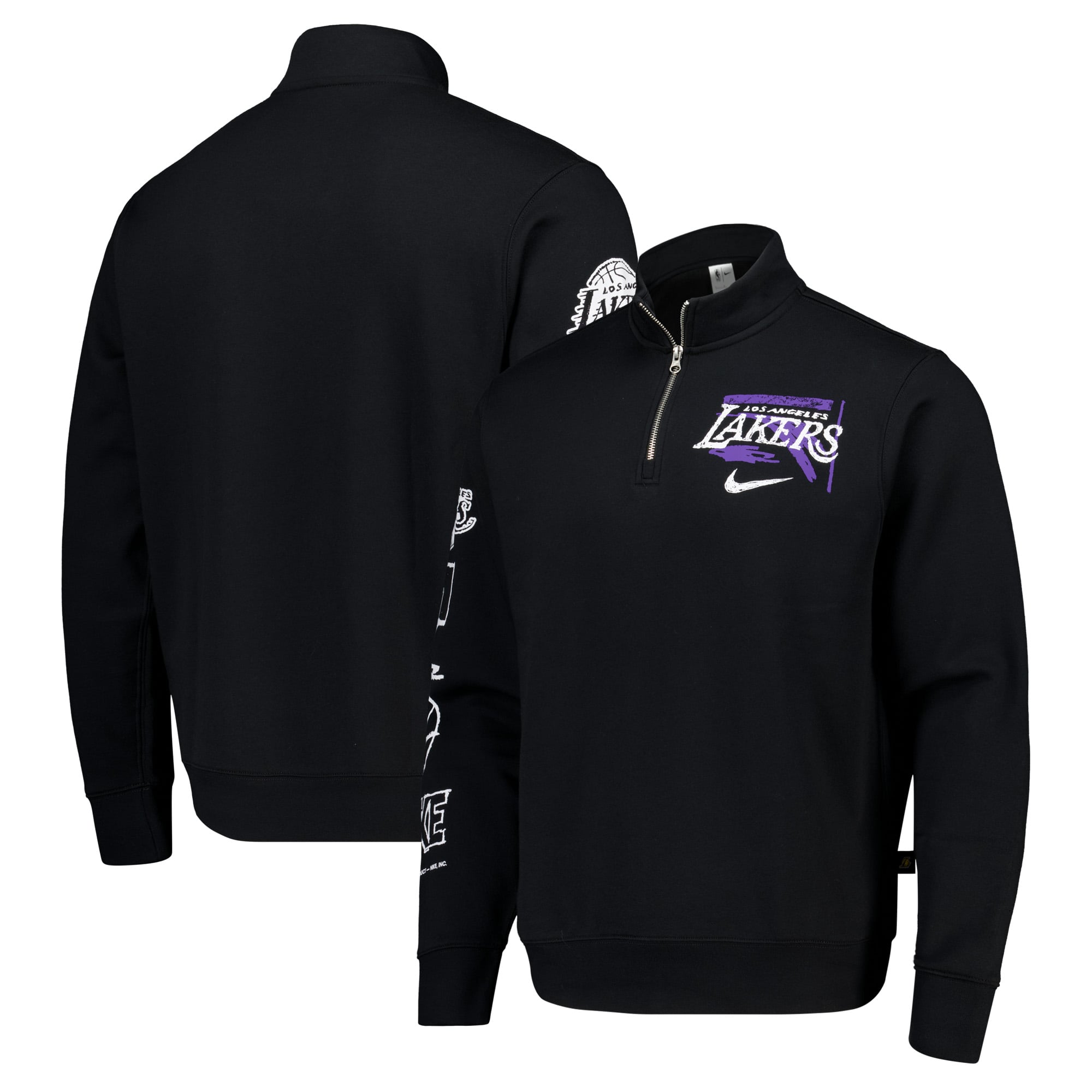 Haut demi-zip Nike Courtside des Los Angeles Lakers - Noir - Homme - Homme Taille: L