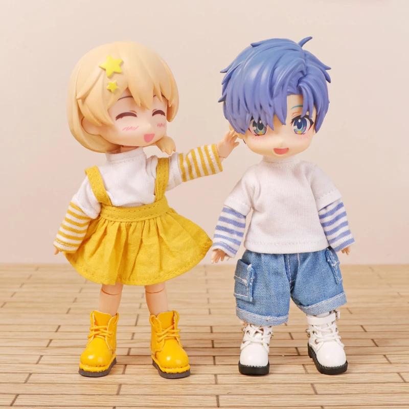 OB11 Clothes Cat Pudding Sweater Hooded Jacket Shorts Shoes for Molly, YMY, GSC Body, 1/12bjd Doll Clothes Toy Clothing