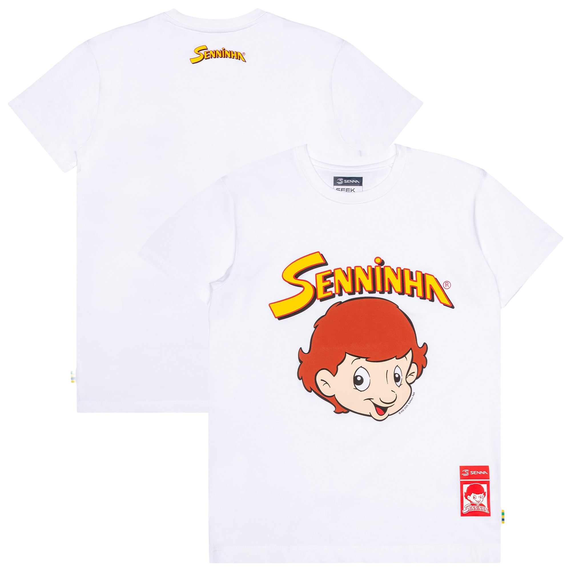 T-shirt oversize Ayrton Senna Senninha - Blanc - Unisexe - unisexe Taille: 3XL