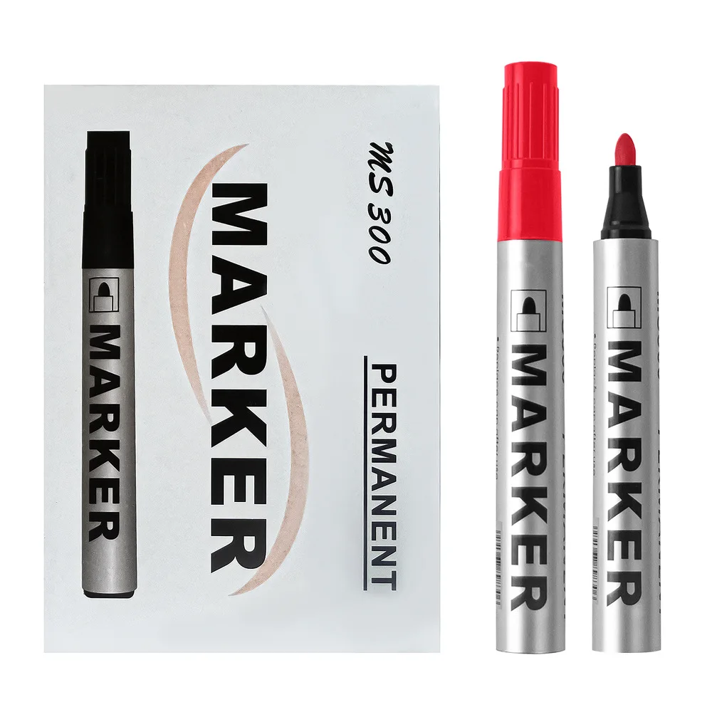 1/3 Stück 2mm Spitze Wasserfeste Schnelltrocknende Marker-Set Glatte Spitze Ölbasierende Nicht-verblassende Signaturstifte für Fliesen CD Glas Metall Image