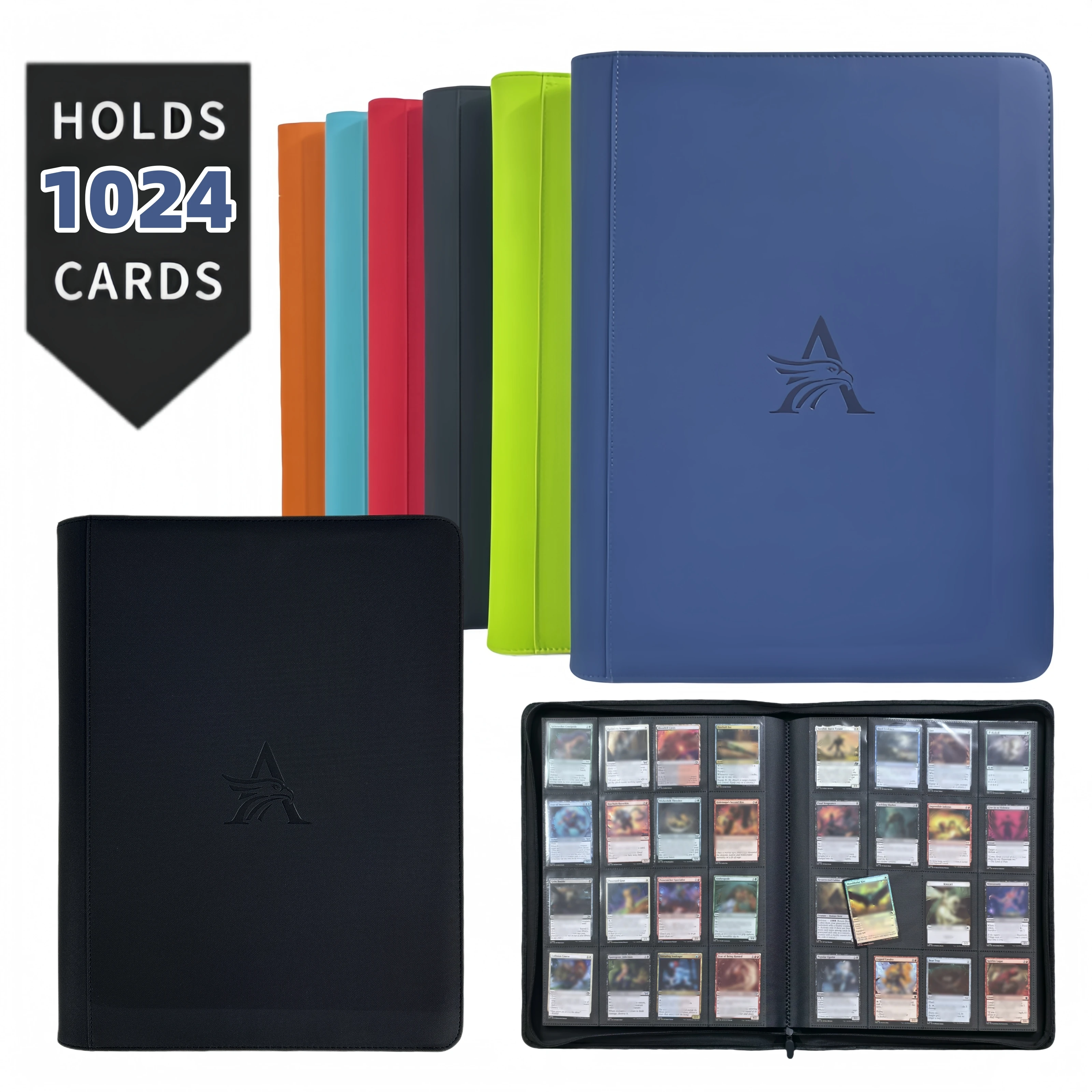 16-Taschen-Kartenordner – 1024-Karten-Sammelordner, Kartenalbum, Kartenhalter, geeignet für TCG- und Sportkarten. Sammler-Traum Image
