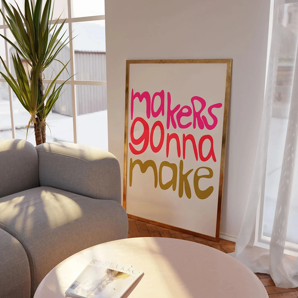 Moderne Minimalismus-Macher machen Zitat Druck Poster inspirierende Zitate für Wohnzimmer Schlafzimmer Wohnkultur Image