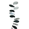 Flensted Mobiles Turning Leaves White/Black Hanging Mobile - 32 Inches - High Quality Cardboard