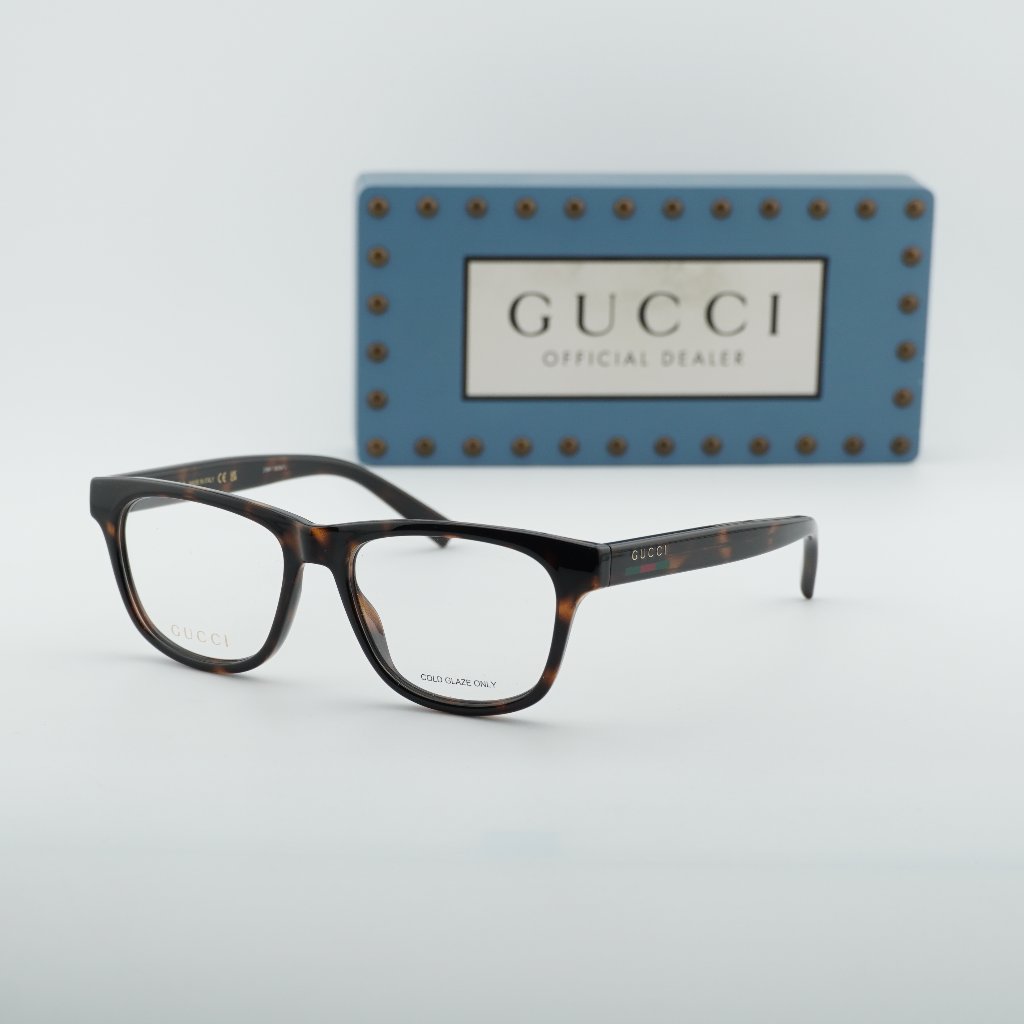 Gucci Accessories | Gucci Gg2108o 002 Square Eyeglasses - Havana 55mm | Color: Brown | Size: 55 - 17 - 145
