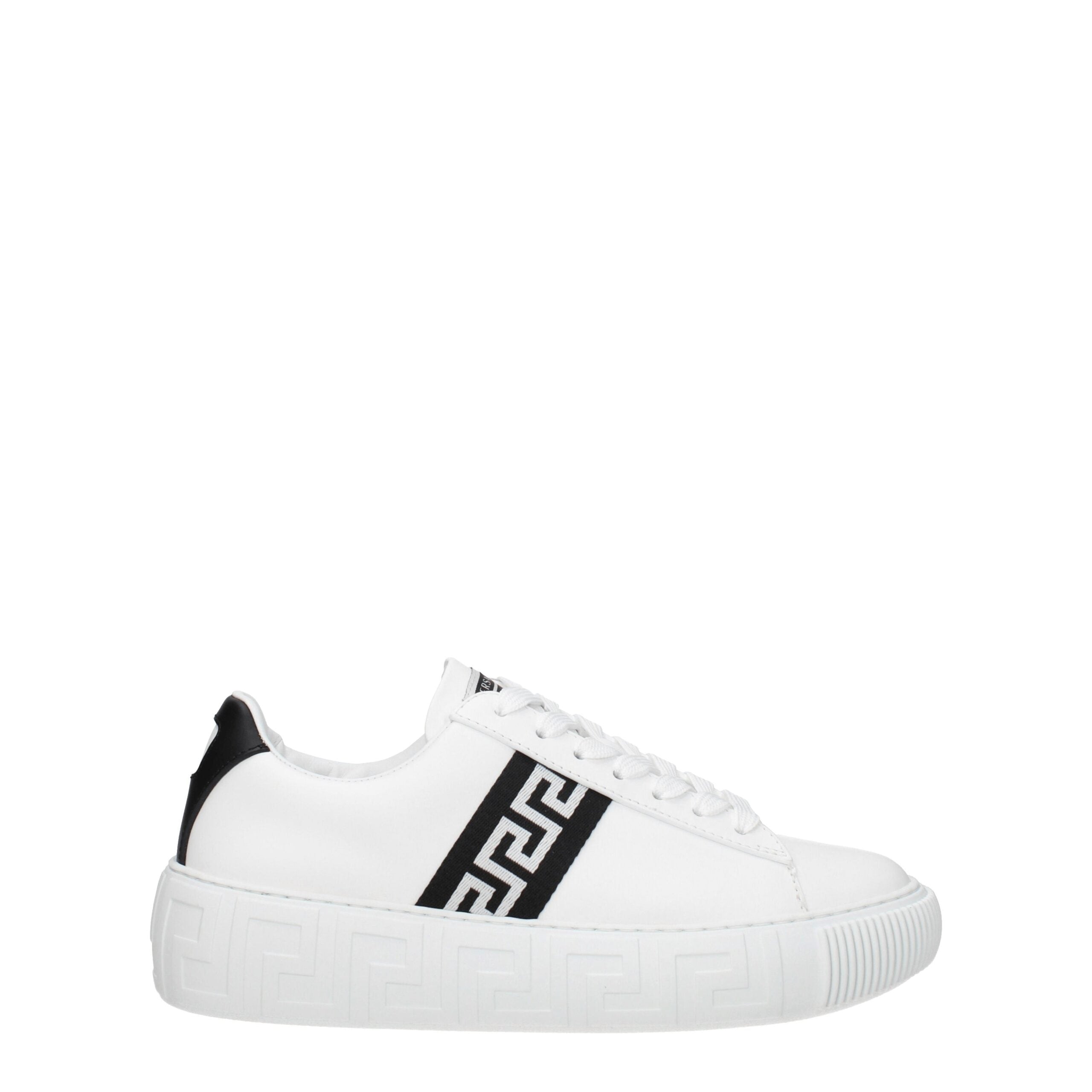 Versace Weiße Leder Low-Top Sneaker 35,5 EU/IT