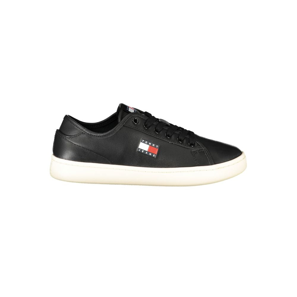 Tommy Hilfiger Schwarze Polyurethan Damen Sneakers