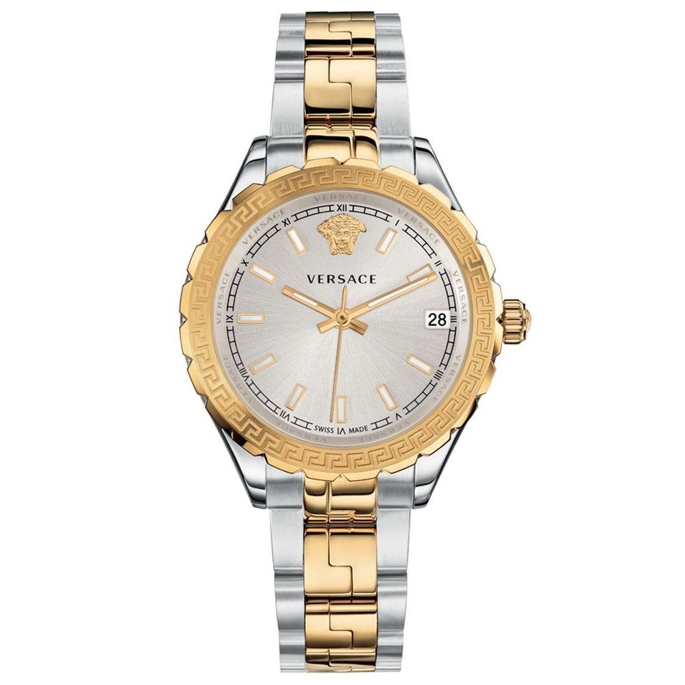 Versace V12030015 Hellenyium Quarz Silber Zifferblatt Damenuhr