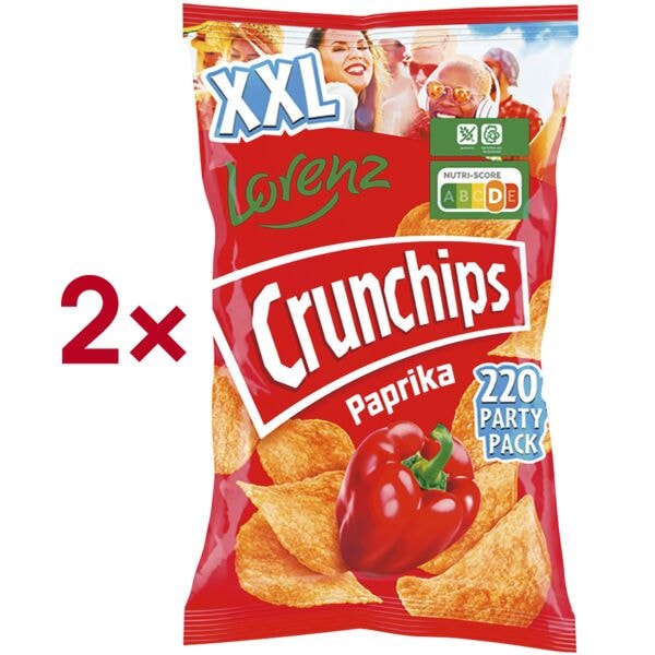 Crunchips Kurzes MHD: Kartoffelchips »Paprika XXL« 2 Stück je 220 g Image