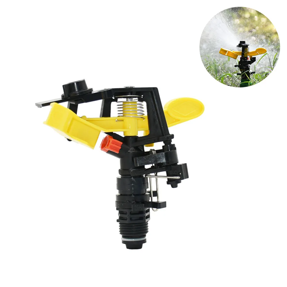 Irrigatori a bilanciere rotanti per fattoria maschio da 1/2 "3/4" Ugello a getto rotante a 360 gradi Irrigatori per prato agricolo regolabili 1 pz