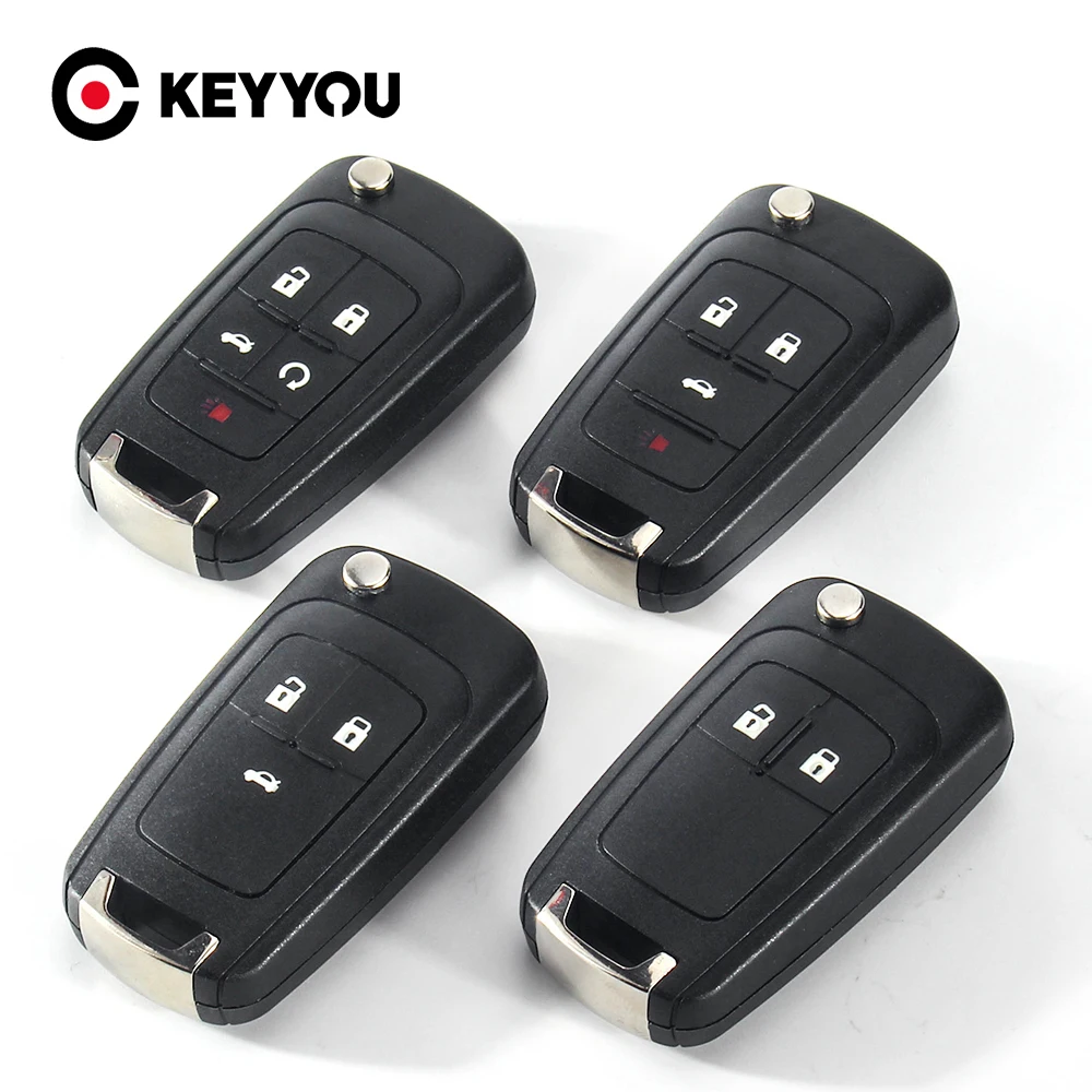 KEYYOU Shell chiave remota vuota a 2 pulsanti per Opel Astra J Zafira B insegne Adam Astra J cascata Karl Zafira C HU100 non tagliato