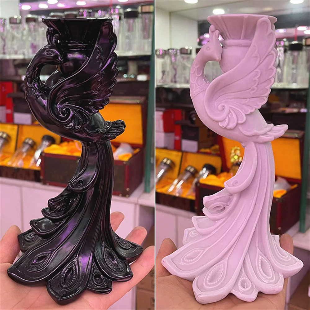 Base in resina con sfera di cristallo a forma di fenice, ornamenti creativi in resina, espositore a sfera, decorazione per la casa, adatto per sfere da 6-8 cm