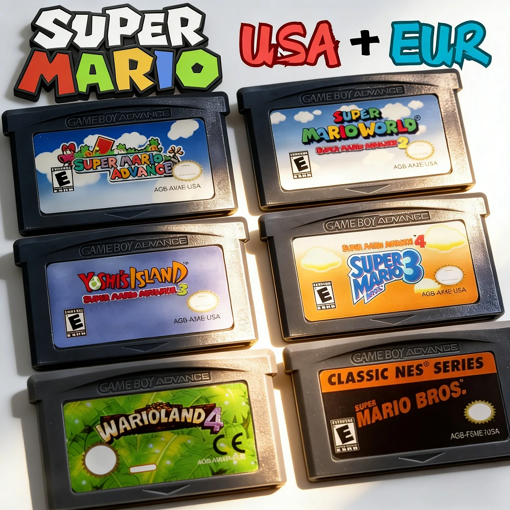 Super Wario Land 4 GBA Game Cartridge 32 Bit Video Game Card EUR USA Version For Game Boy Advance