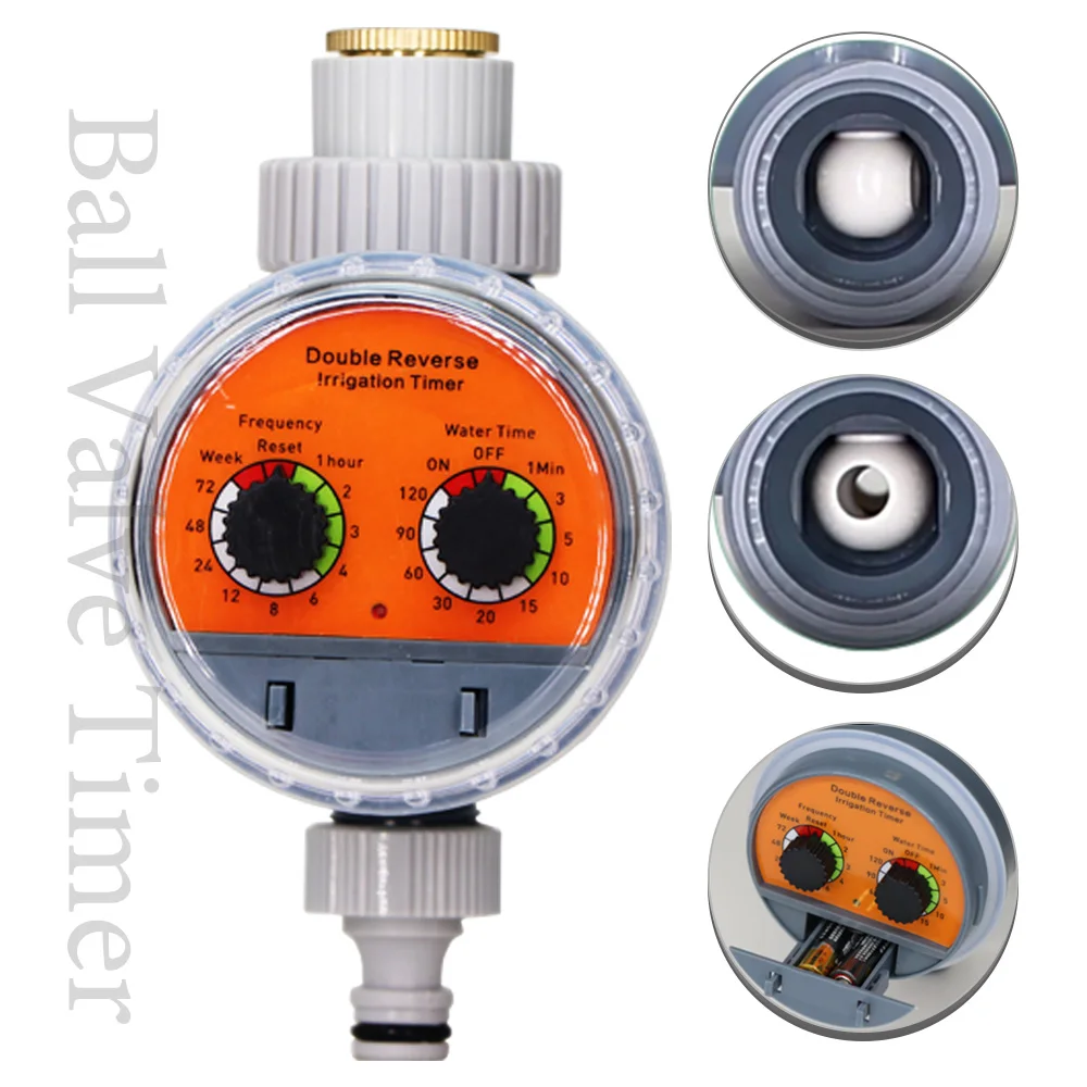 Timer Automatico per Valvole a Sfera con Display LCD, Controller Elettronico Impermeabile per Sistema di Irrigazione a Goccia per Giardino e Serra