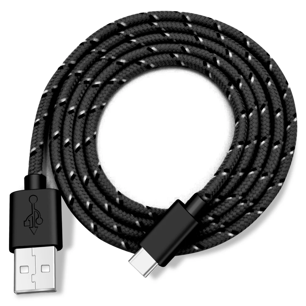 Cavo USB tipo C per Samsung S20 S21 Xiaomi Nylon intrecciato per telefono cellulare Cavo USB C a ricarica rapida Cavi micro USB per caricabatterie di tipo C